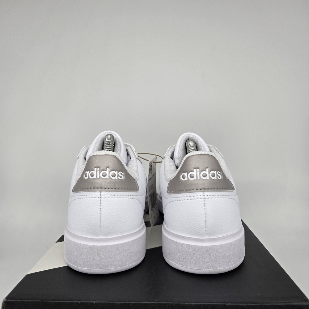 adidas Womwn's Grand Court White Platinum Metallic Tennis Shoes GW9215 Size 6.5 - Picture 4 of 8